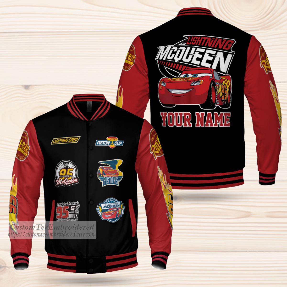 カーズ　マックイーン　ディズニーシー　ジャケット カーズ』ライトニング・マックィーンデザイン！東京ディズニー