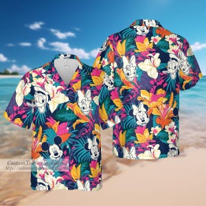 Mickey Mouse Hawaiian Shirt And Shorts, Mickey and friend Cruise Shirt, Disney Hawaiian Shirt, Hawaiian Shirt For Men Women