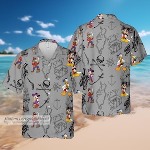 Disney Cruise Hawaiian Shirt And Shorts, Mickey Cruise Shirt, Pirates of The Caribbean, Disney Hawaiian Shirt, Hawaiian Shirt For Men Women