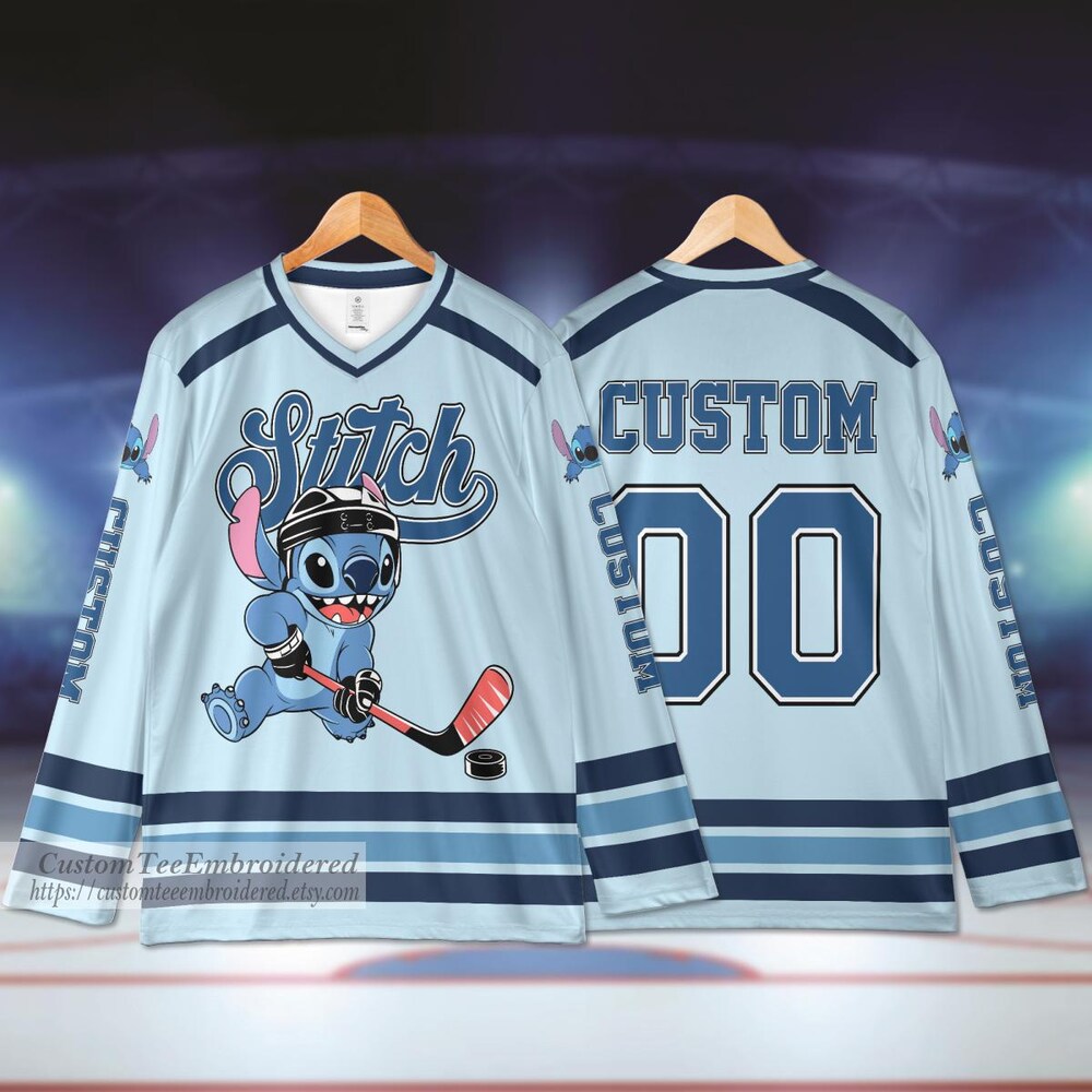 Snorider Design Custom Stitch Hockey Jersey, Hockey Disney Custom Shirt, Hockey Team Jersey, Hockey Lovers Gifts