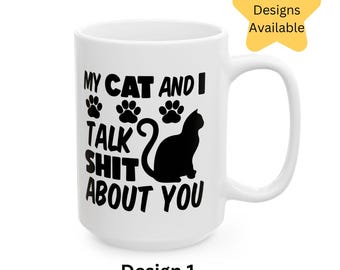 Mug chat drôle : motifs sarcastiques, cadeau pour les amoureux des chats