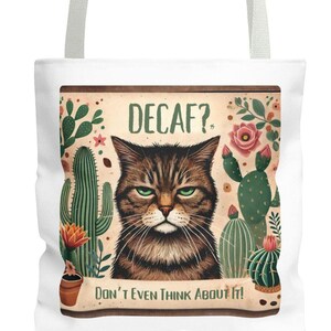 Grouchy Katze Tragetasche: Lustiger Kaffee-Liebhaber Geschenk