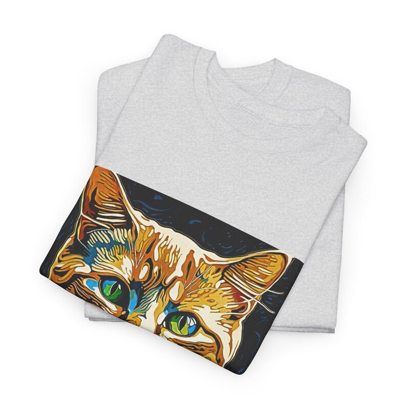 Original Art Van Gogh Inspired Cat unisex Heavy Cotton Tee Etsy Australia