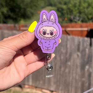 Retractable Badge Reel Labubu
