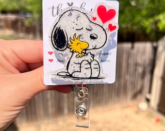 Snoopy badgereel, badgeholder