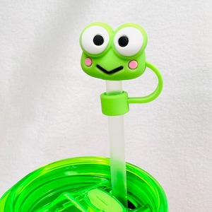 3D straw toppers, Keroppi straw topper, cup  acessories