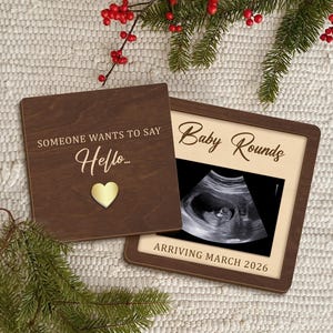 妊娠発表用超音波フレーム、祖父母への記念品、赤ちゃんの名前と出産予定日、カスタムお披露目ギフト、新米両親へのギフト