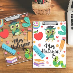 Personalized Teacher Gift, Custom Clipboard With Teacher Name, School Teacher Name Clipboard, Teacher Appreciation Gift, Back To School Gift