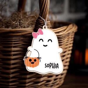 Boo Basket Tag, Halloween Name Tags, Personalized Halloween Tag, Candy Basket Name Tag, Trick or Treat, Boo Bag Name Tag, Boo Basket Filler
