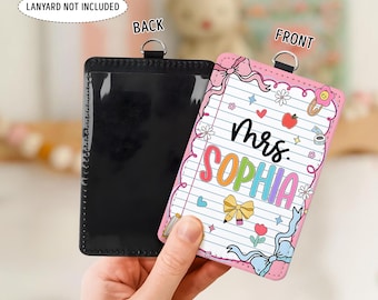 Carnet de composition, Porte-badge d'enseignant, Cadeaux pour enseignant, Cadeau de rentrée des classes, Porte-carte d'identité personnalisé, Accessoires de tour de cou, Reconnaissance de l'enseignant