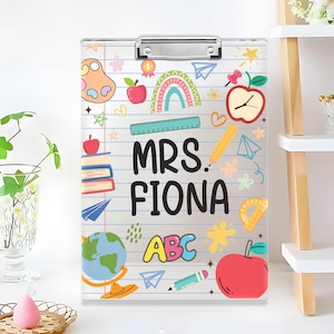 Custom Teacher Clipboard Composition Book With Name, Personalized Teacher Gifts, Teacher Appreciation, Back To School Gift, End of Year Gift