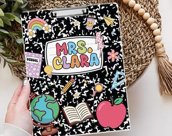 Cuaderno de composición personalizado para profesores con nombre, regalos personalizados para profesores, agradecimiento a los profesores, regalo de regreso a clases, regalo de fin de año