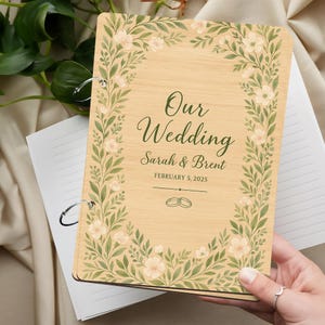 Porte-cartes floral de mariage, Carnet de cartes personnalisé, Cartes souvenir, Carnet de souvenirs de mariage personnalisé, Cadeau pour la mariée, Photo de fiançailles