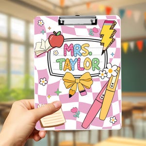 Custom Teacher Clipboard With Name, Personalized Teacher Gifts, Back To School Gift, Thank You Gift for Teacher, Teacher Appreciation Gift