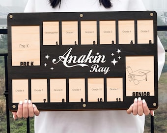 Custom School Years Photo Frame, Pre K to Graduation School Picture Frame, Custom Grade School Photo Frame, School Years Picture Frame
