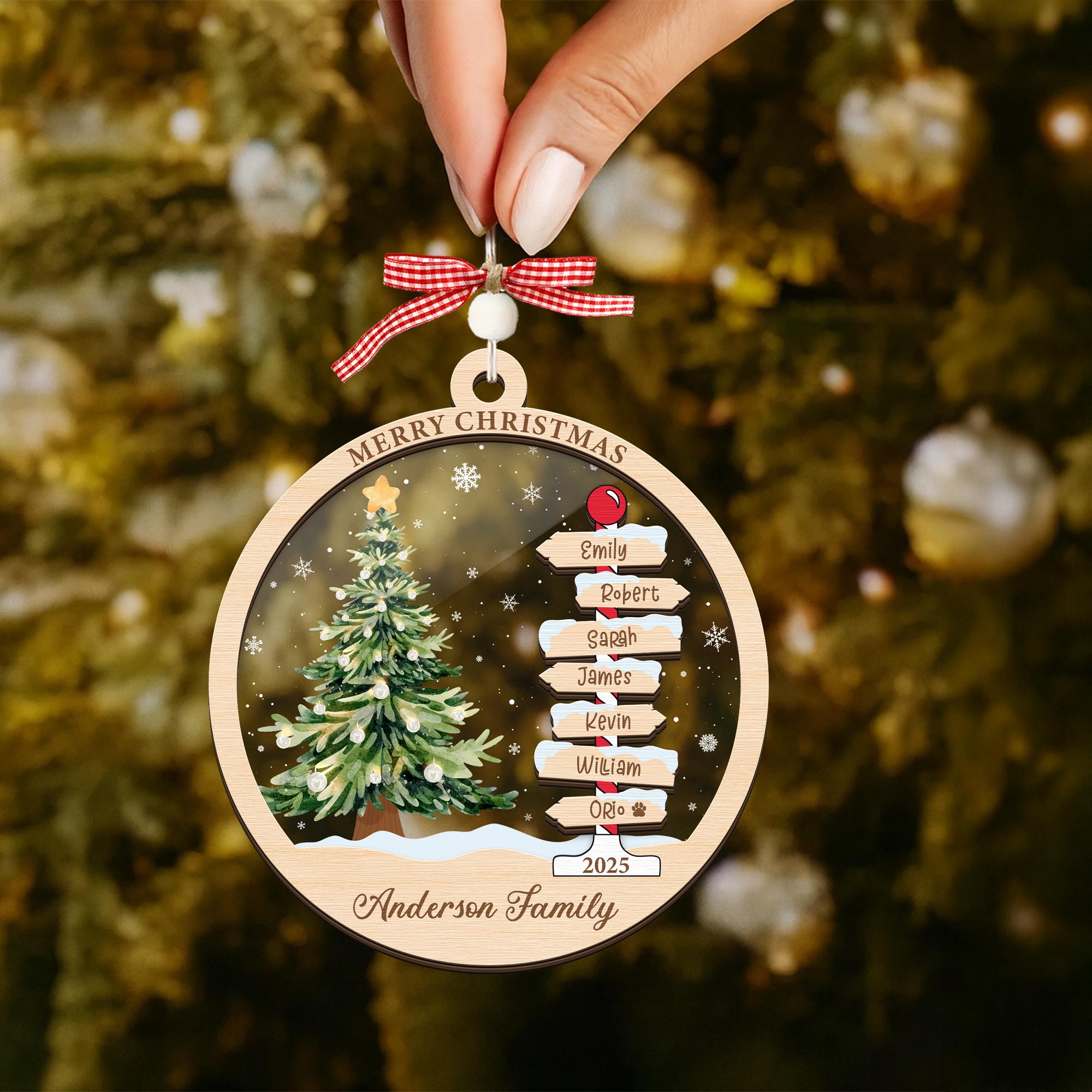 Family Name Christmas Tree Ornaments, Personalized Family Name Ornament, Christmas Tree Ornament Family Names 2026, Holiday Keepsake