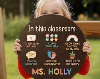 Personalisiertes Lehrerschild, 3D-Lehrer-Türschild, Türschild für Klassenzimmer, Geschenk für Schulkinder, Willkommensschild für Sonderpädagogik, SPED