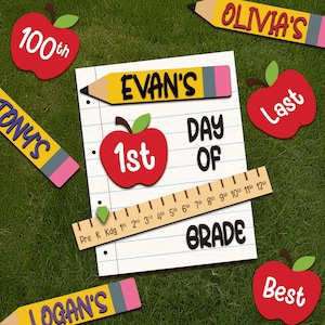 First Day of School Photo Prop, School Photos, Interchangeable School Milestones, Back to School Sign Kit, School Milestones, Gift for Kids