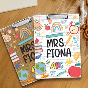 Custom Teacher Clipboard Composition Book With Name, Personalized Teacher Gifts, Teacher Appreciation, Back To School Gift, End of Year Gift