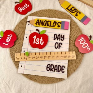 First Day of School Photo Prop, School Photos, Interchangeable School Milestones, Back to School Sign Kit, School Milestones, Gift for Kids