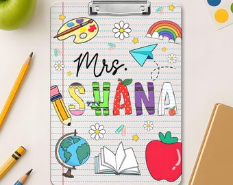 Teacher Appreciation Gifts, Personalized Teacher Clipboard, Custom Acrylic Clipboard With Teacher Name, Teacher Gifts, Back to School Gift