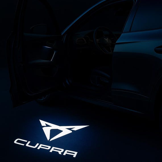 Cupra LED Car Door Logo Lights – Battery Powered Projector Kit, No Wiring, Easy Install, 2pcs Courtesy Light for All Cupra Models