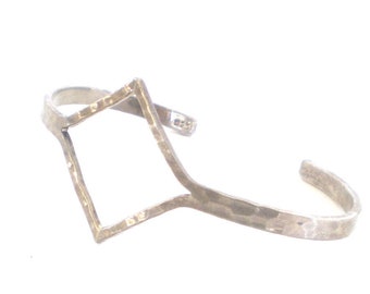 Sterling silver Geometric Minimal Cuff Bracelet