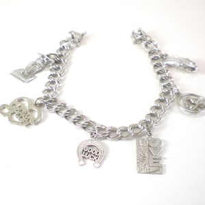Charm bracelet  sterling silver  - Silver Owl - Someone Special Heart - Good Luck - Love Birds - Boat Charms