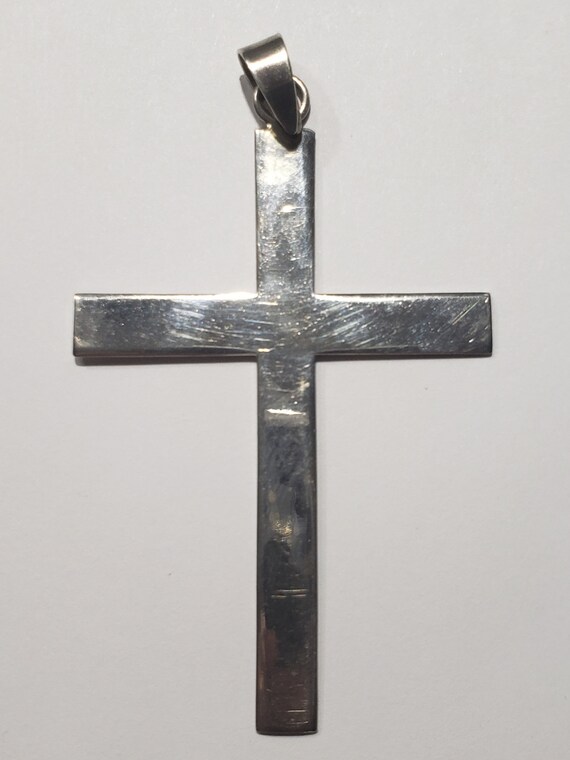 Sterling silver religious cross - Gem