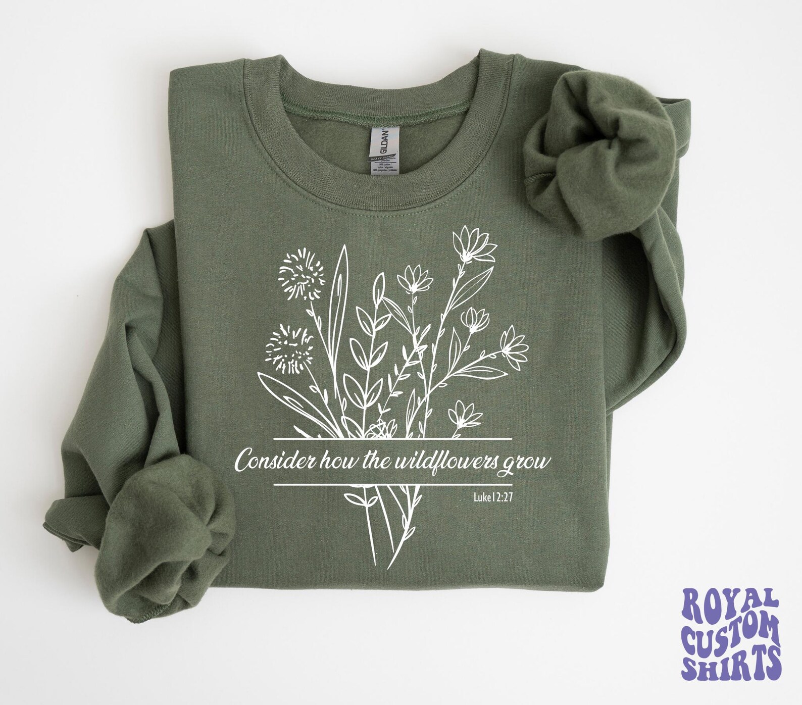 Consider How the Wild Flowers Grow Shirt,luke 12 Bible Verse Hoodie