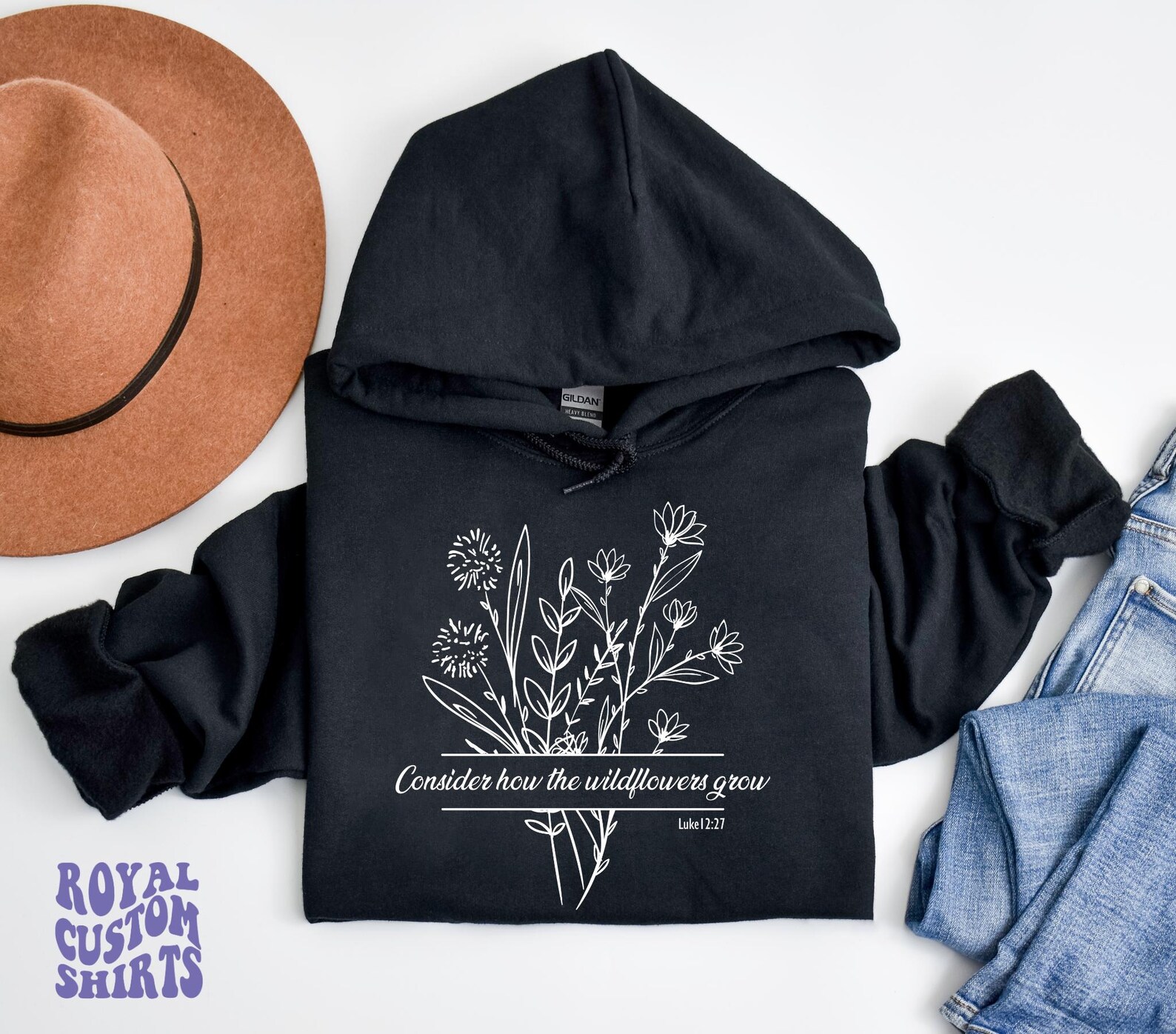 Consider How the Wild Flowers Grow Shirt,luke 12 Bible Verse Hoodie