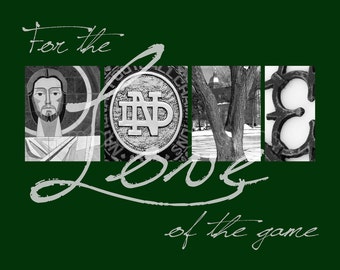 Notre Dame que lucha irlandés "por el amor del juego de" impresión fotográfica