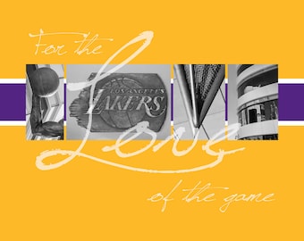 Lakers de los Ángeles "por el amor del juego de" impresión fotográfica