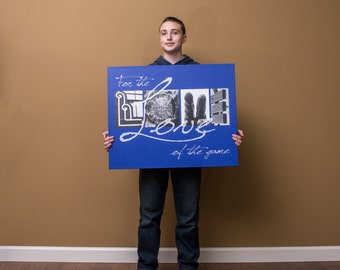 Lienzo de 24 x 30 | Cachorros de Chicago "por el amor del juego"