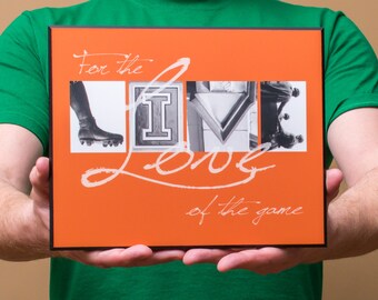8 x 10 montada impresión | Universidad de Illinois Illini "por el amor del juego"