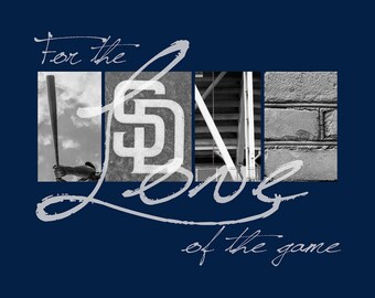 Padres de San Diego "por el amor del juego de" impresión fotográfica