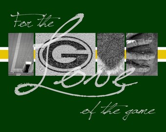 Empacadores de Green Bay "por el amor del juego de" impresión fotográfica