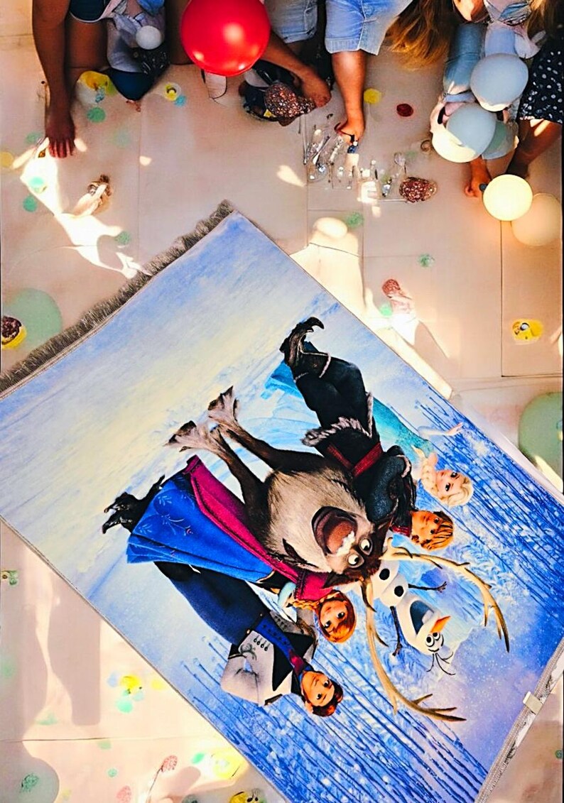Frozen Rug Snowy Magic Elsa Rug - Etsy