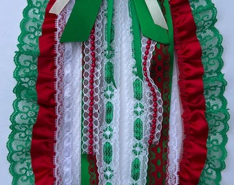 Mexico Heritage Hair Ribbons/Bow- made by Destiny
