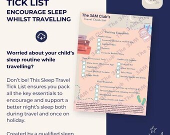 Kinderschlaf Reisecheckliste: Packliste & Urlaubsanleitung (PDF)