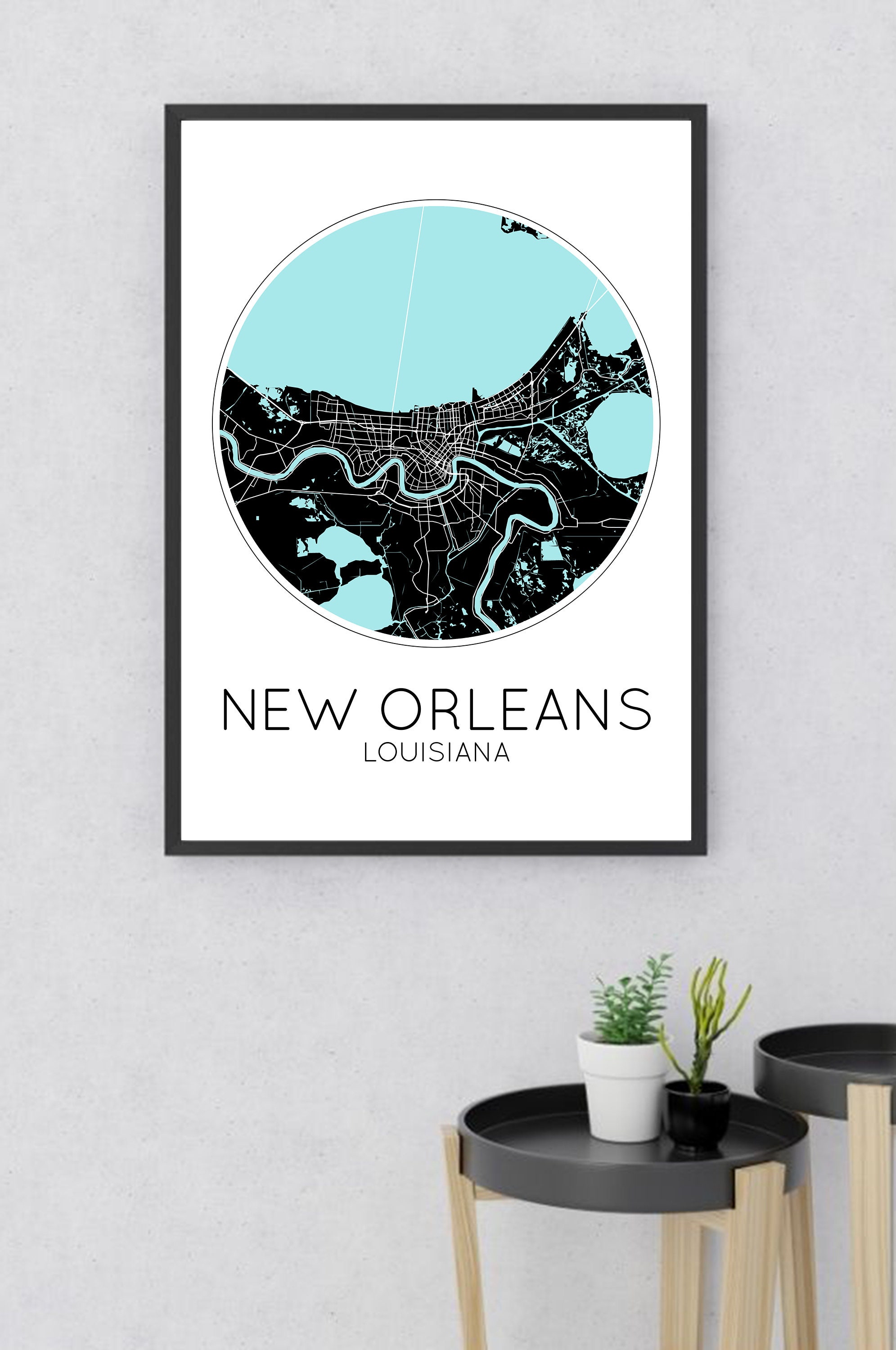 New Orleans Map Poster, New Orleans Poster, New Orleans Map, New ...