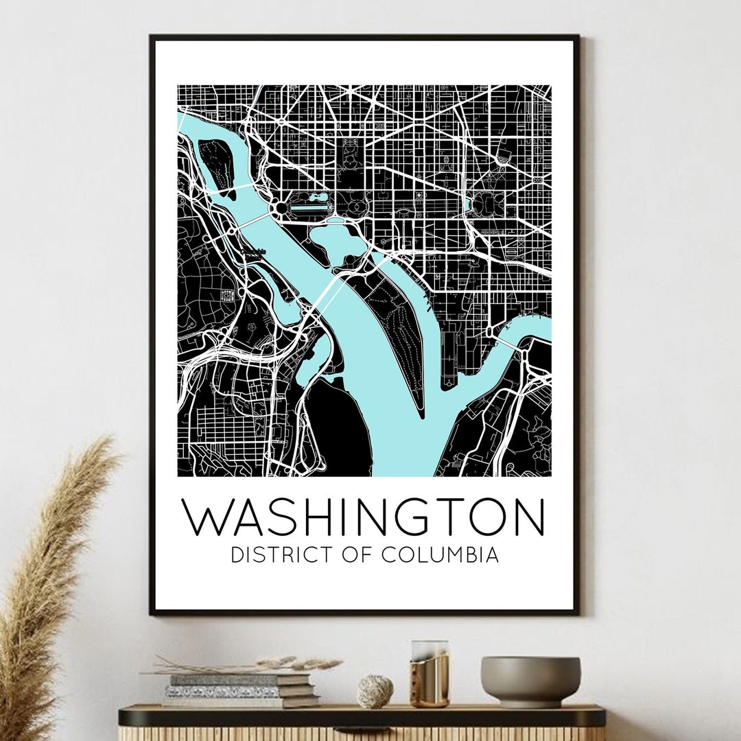 Washington Map Poster, Washington City Poster, Washington Map ...