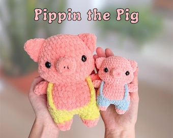 Gehaakt varkentje amigurumi – Pippin het varkentje knuffel, Engelstalig PDF-patroon