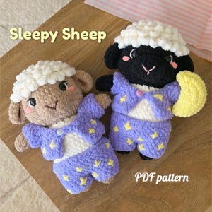 Sleepy Sheep Crochet Pattern – Pajama Lamb Amigurumi Plush Toy (English PDF Download)