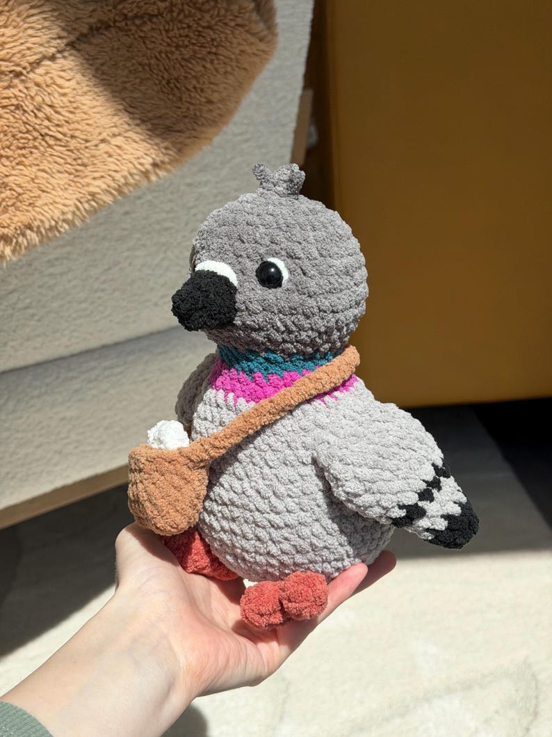 Haakpatroon voor een duif – Grappig vogeltje amigurumi pluche speelgoed (Engelstalige PDF-download) afbeelding 8