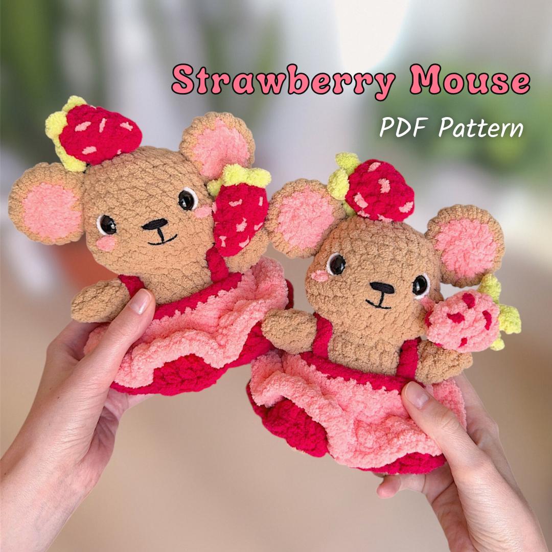 30 Valentine Crochet Patterns to Make for Gifts, Decor, and Cozy Seasonal Touches 10 Strawberry Mouse Amigurumi Pattern