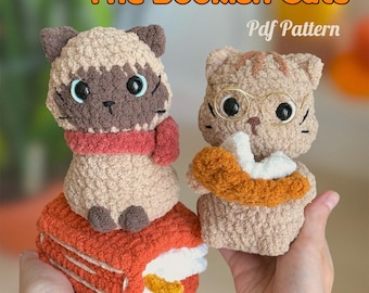 Amigurumi Cat Easy Crochet Pattern | Bookish Plush Toy (English PDF Pattern)