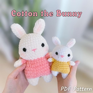 Bunny Amigurumi Crochet Pattern PDF – Cute Rabbit Plushie – DIY Easter Bunny Toy – Soft Yarn Animal Pattern – Instant Download