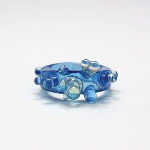 Patina Blue Statement Ring – Sculptural Bubble Design, Bold Modern Jewelry, Made in Canada image 6