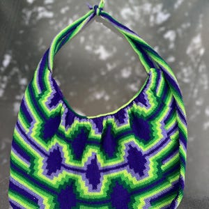 Hand woven bag (Bilum from Papua New Guinea|Diamond Design